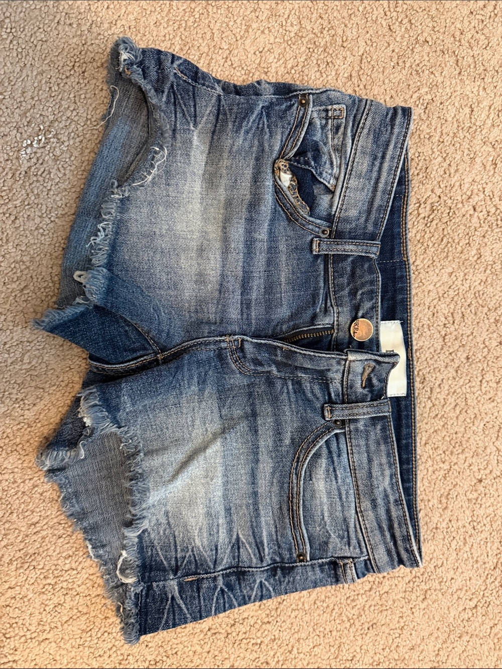 Women’s Distressed Denim Shorts - Blue